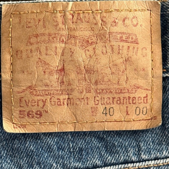 NWT VINTAGE Levi’s 569 loose straight denim blue jean shorts Big Tall 40 - Picture 9 of 10